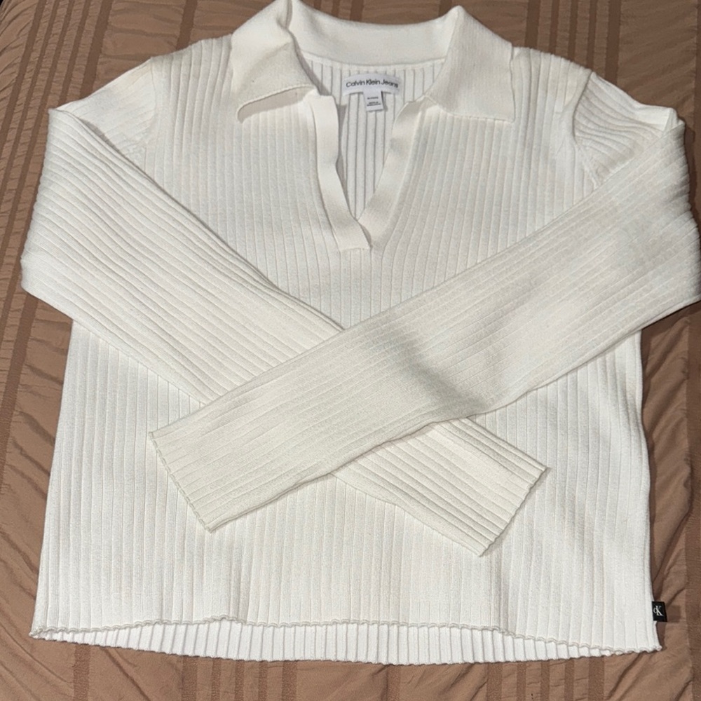 Calvin Klein Women's White Sweater